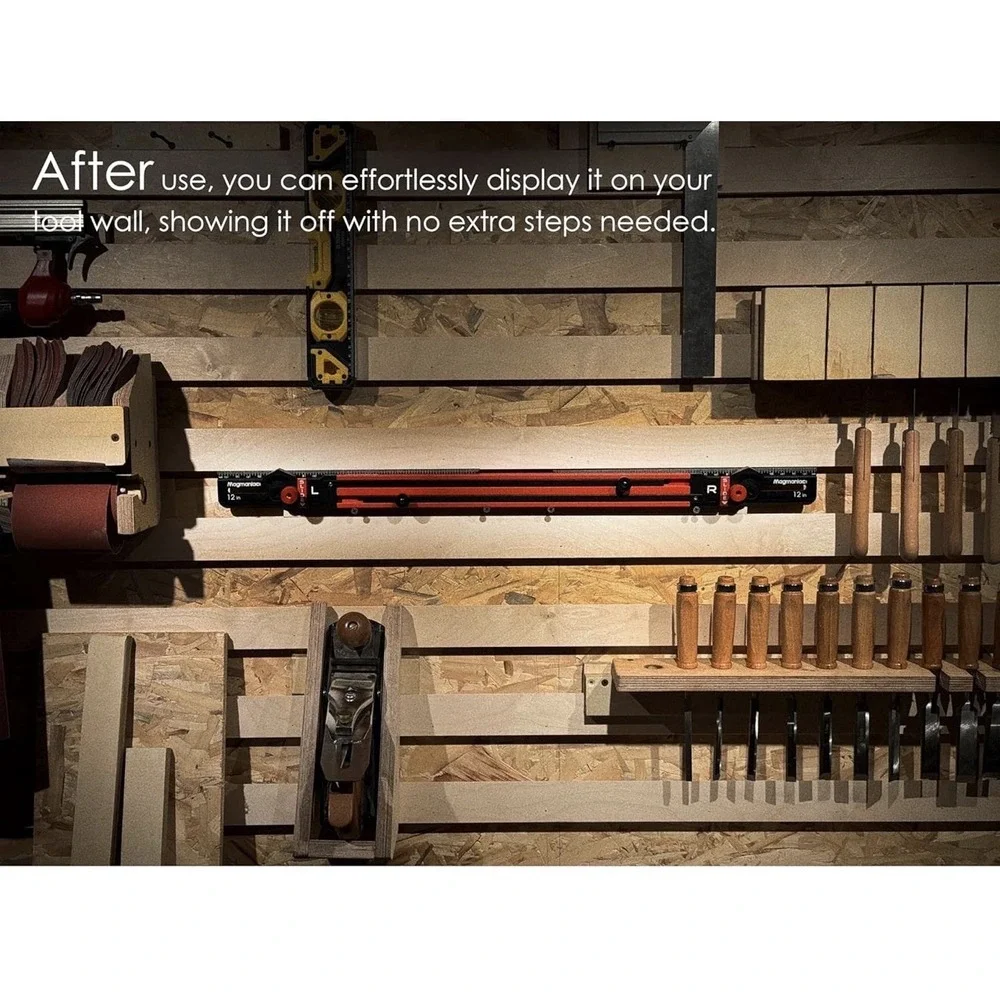 Stair Tread Gauge Tool Dual Nut‎ Adjustable Jig Red Black